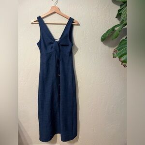 Elegant Navy Midi Dress